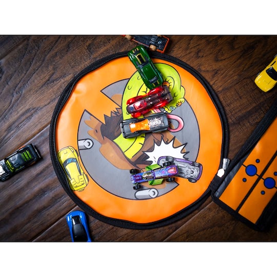 Tara Toy ZipBin Hot Wheels Wheelie Track Pack & Racetrack Mat